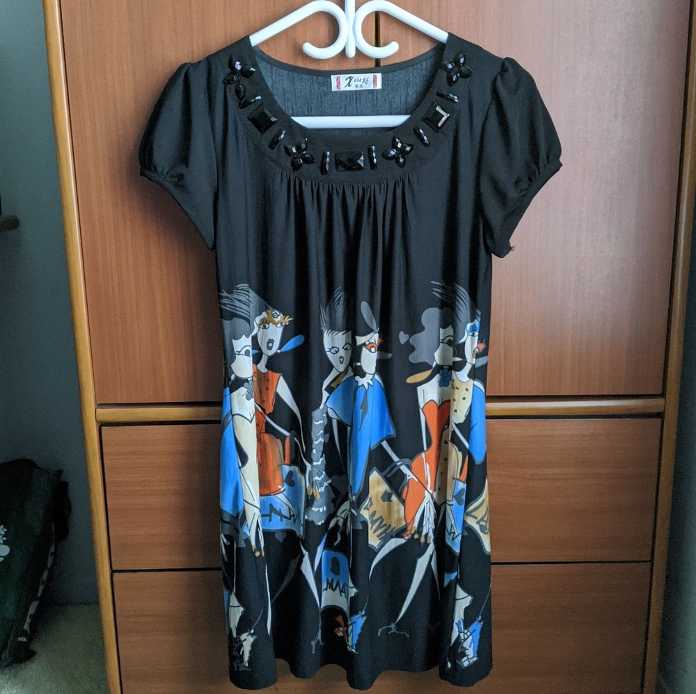 Korean silk fashion dress